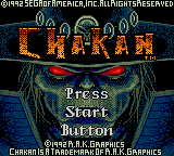 Chakan - The Forever Man Title Screen